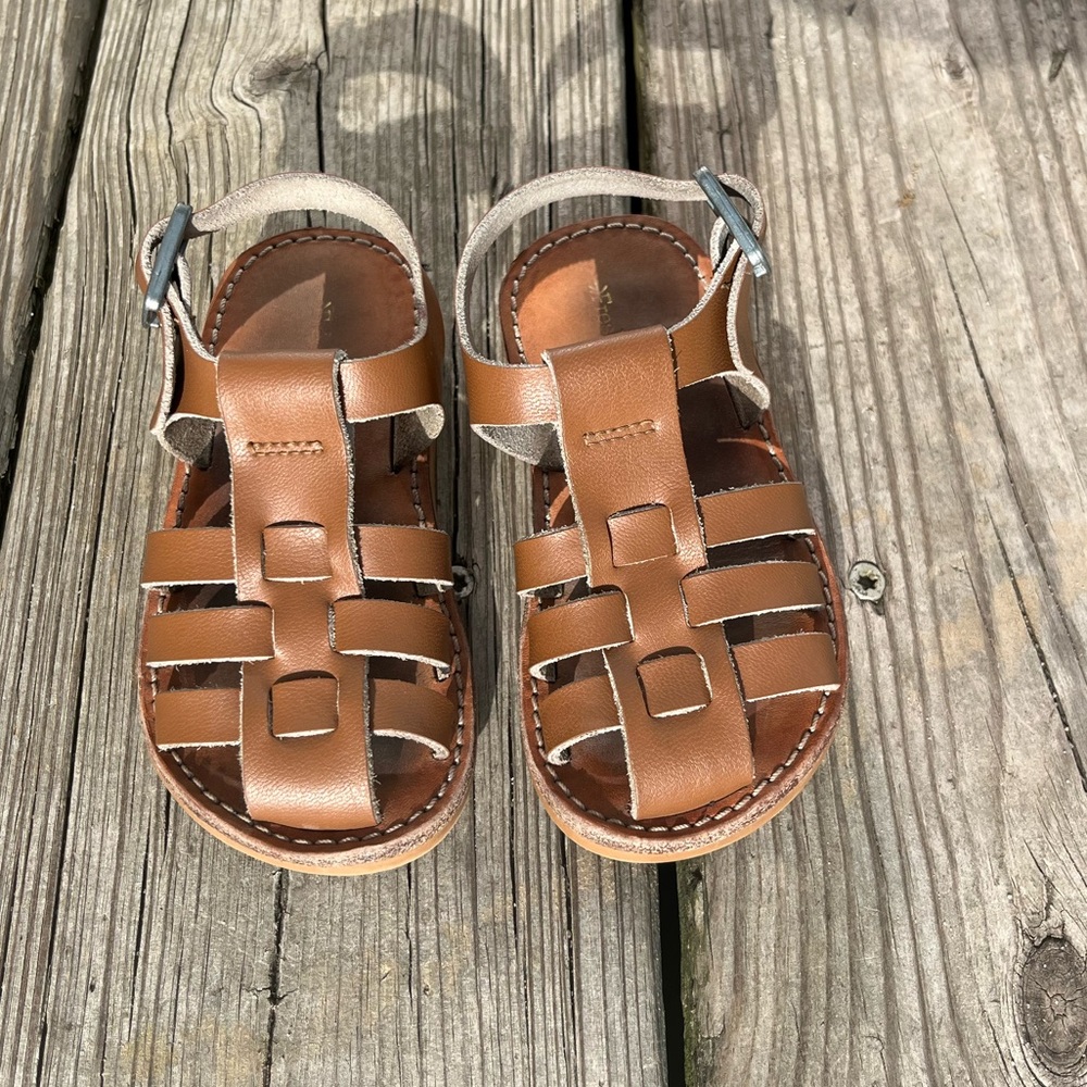 Freshly Picked toddler Bixby Sandals size 5 color cognac